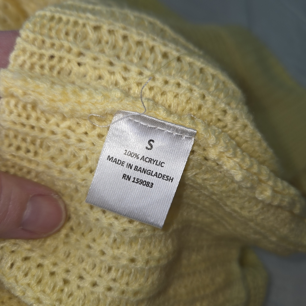 Jason Maxwell Soft Yellow Cardigan Size S. OOCP - Picture 11 of 12